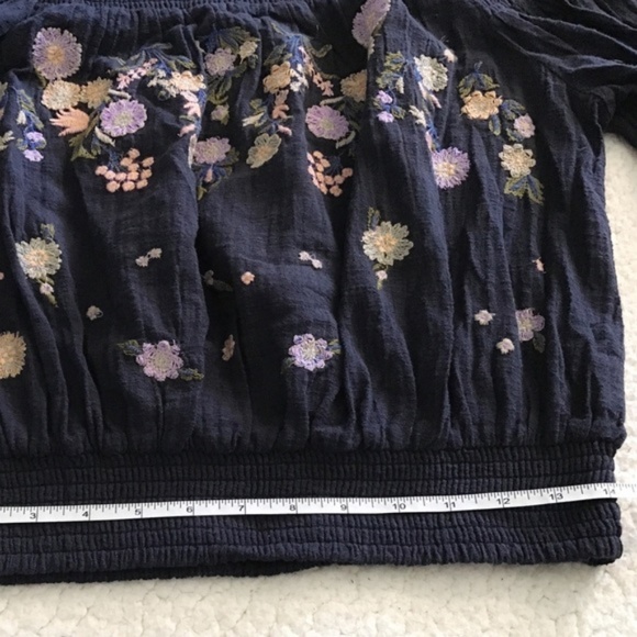 Free People Saachi Smock Off The Shoulder Top (M) - Picture 5 of 8